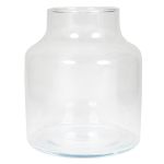 Glass table vase SIARA, clear, 8"/20cm, Ø6.6"/16,8cm