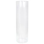 Large cylinder vase SANYA OCEAN made of glass, clear, 20"/50cm, Ø6"/15cm