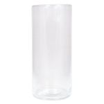 Cylindrical flower vase SANYA OCEAN, glass, clear, 10"/25cm, Ø4.5"/11,5cm