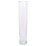 Large cylinder vase SANYA OCEAN, glass, clear, 20"/50cm, Ø4"/10cm