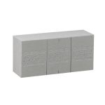 OASIS® Floral foam Brick for artificial flowers, with cutting lines, grey, 9"x4.3"x3"/23x11x7.5cm