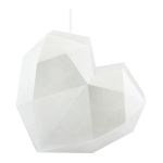 Formenkerze Herz Rohling SKINNA mit Facetten, weiß, 17cm, Ø16cm - Made in Germany