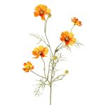 Artificial decorative basket branch PONGAU, orange, 28"/70cm, Ø2"-2.8"/5-7cm