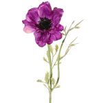 Artificial anemone OKAPI, violet, 22"/55cm, Ø4"/10cm