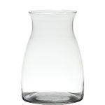Vase for flowers MAISIE, glass, clear, 8"/20cm, Ø5.5"/14cm