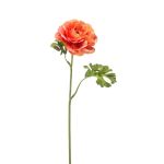 Artificial ranunculus KRISTY, salmon-orange, 24"/60cm