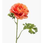 Artificial ranunculus KRISTY, salmon-orange, 24"/60cm