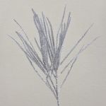 Artificial cedar branch THEOBALD, glitter, silver, 24"/60cm