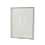 Wood Double glass frame NIELAS, white, 14"x11"x2"/35x27.5x5cm