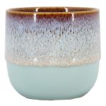 Keramik Übertopf, blau, 8cm, Ø8cm