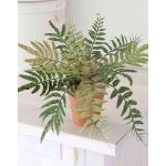 Artificial Boston fern COLONEL on spike, green, 10"/25cm, Ø14"/35cm
