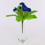 Artificial daisy PEGGY, on spike, blue, 10"/25cm