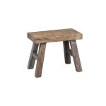 Wooden stool ALVE, brown-grey, 10"x4.7"x8"/25x12x20cm