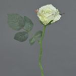 Fake rose ELLI, cream-white, 12"/30cm, Ø2.4"/6cm