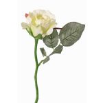 Fake rose ELLI, cream-white, 12"/30cm, Ø2.6"/6.5cm