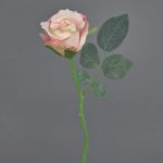 Fake rose ELLI, pink, 12"/30cm, Ø2.4"/6cm