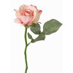 Fake rose ELLI, pink, 12"/30cm, Ø2.6"/6.5cm