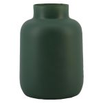 VERMYN glass flower vase, matt green, 20 cm, Ø15 cm