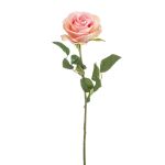 Rose Artificial BRUNETTE, pink-cream, 28"/70cm, Ø4.3"/11cm