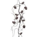 Artificial fir cone garland ZEBRO, natural, 4ft/120cm