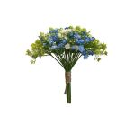 Artificial gypsophila bunch LITAGO, green-blue-cream, 9"/23cm