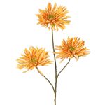 Artificial chrysanthemum branch LASDIM, ochre yellow, 30"/75cm, Ø4.3"/11cm