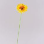 Artificial gerbera flower TEUDELINDE, orange, 22"/55cm, Ø3.1"/8cm
