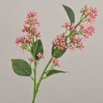 Decorative snowball branch LABIBA with buds, pink, 24"/60cm