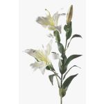 Fake flower lily KIRSTEN, white, 33"/85cm, Ø5.9"/15cm