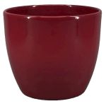 Ceramic pot for plants TEHERAN BASAR, wine red, 4.7"/12cm, Ø5.3"/13,5cm