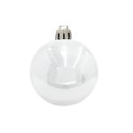 Christmas tree ball TEODORA, 6 pcs, shiny white, Ø2.8"/7cm