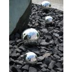 Christmas tree ball TEODORA, 4 pcs, shiny silver, Ø4"/10cm