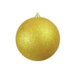 Christmas tree ball CANELA, glitter, gold, Ø8"/20cm