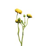 Artificial ranunculus branch JIXIANG, yellow, 20"/50cm