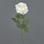 Artificial rose KAILIN, cream, 26"/65cm, Ø3.5"/9cm