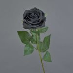 Artificial rose KAILIN, black, 26"/65cm
