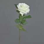 Artificial rose KAILIN, white, 26"/65cm