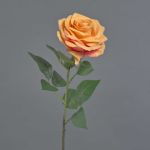 Artificial rose KAILIN, orange-fuchsia, 26"/65cm, Ø3.5"/9cm