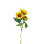Artificial sunflower branch LINGYAN, yellow, 14"/35cm