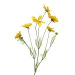 Artificial cosmos branch BAILING, yellow, 3ft/90cm