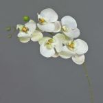 Artificial Phalaenopsis orchid branch SONGYA, white, 22"/55cm