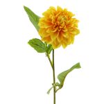 Artificial dahlia WANRU, yellow-orange, 20"/50cm