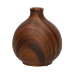 Deko Flasche MARILLA in Holzoptik, Dolomit, braun, 10,3cm, Ø9,3cm