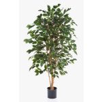 Artificial Ficus tree THIAGO, natural stems, green, 4ft/120cm
