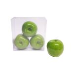 Artificial apples JINQI, 4 pcs, light green, 3.5"/9cm