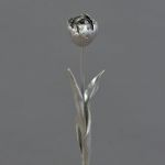 Artificial tulip LIANNA, silver-champagne, 18"/45cm