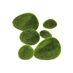 Artificial moss stones YIBIN, 6 pieces, green