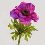 Plastic anemone FRANCA, fuchsia, 14"/35cm, Ø3.5"/9cm
