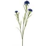 Artificial cornflower branch NAWEN, blue, light blue, 26"/65cm, Ø1.2"-2.2"/3-5.5cm