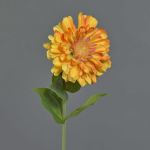 Artificial Zinnia MIANMO, orange-yellow, 24"/60cm